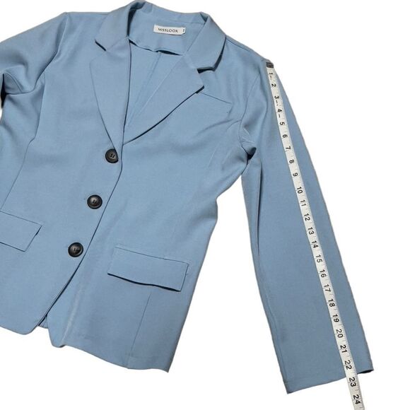 MISSLOOK Blue 3-Button Light Blazer MEDIUM - Picture 7 of 11